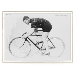 - Plakat 50x70 cm. - Man and bicycle - Papir^The Dybdahl Hot