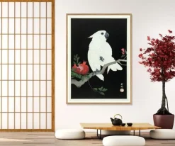 - Plakat 50x70 cm. - Cockatoo & Pomegranate - Papir^The Dybdahl Best