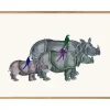 - Plakat 30x40 cm. - Rhinos and Birds - Papir^The Dybdahl Discount