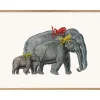 - Plakat 30x40 cm. - Elephants and Frogs - Papir*The Dybdahl Sale