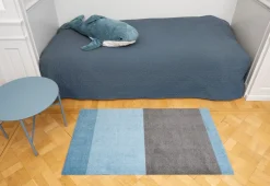 - Smudsmåtte - Stripes Horizon - Blå/Steelgrey - 90x130 cm^Tica Copenhagen New
