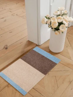 - Smudsmåtte - Stripes Horizon - Lyseblå/Ivory/Sand - 60x90 cm^Tica Copenhagen Online