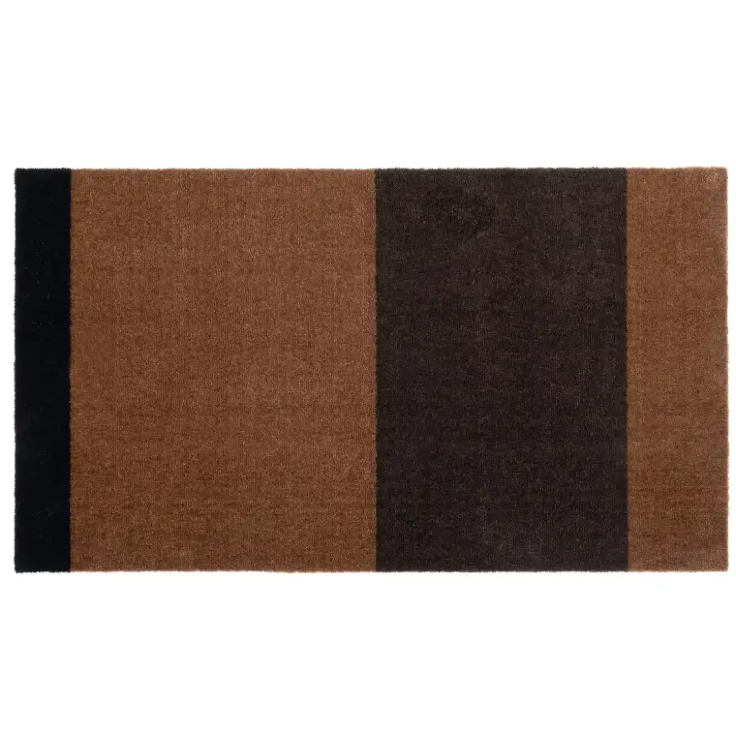 - Smudsmåtte - Stripes Horizon - Cognac/Dark Brown/Black - 40x60 cm^Tica Copenhagen Hot