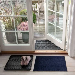 - Smudsmåtte - Ensfarvet - Mørkeblå - 40x60 cm*Tica Copenhagen Best