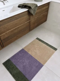 - Smudsmåtte - Stripes Horizon - Lilla/Ivory/Grøn - 40x60 cm^Tica Copenhagen Online