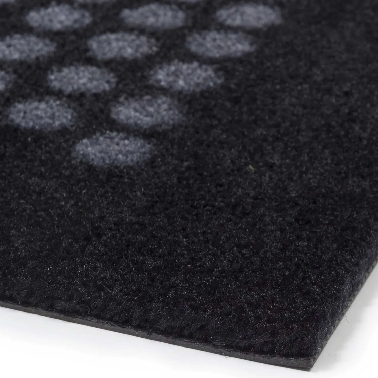 - Smudsmåtte - Dots - Sort/grå - 60x90 cm*Tica Copenhagen