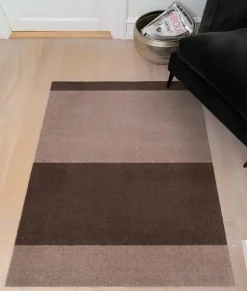 - Smudsmåtte - Stripes Horizon - Sand/Brun - 90x130 cm*Tica Copenhagen New