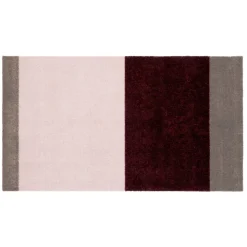 - Smudsmåtte - Stripes Horizon - Bordeaux/Rose/Sand - 40x60 cm*Tica Copenhagen Hot