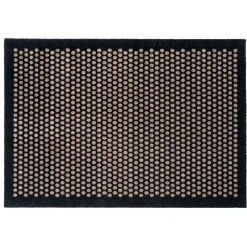 - Smudsmåtte - Dots - Sort/Sand - 90x130 cm*Tica Copenhagen Discount