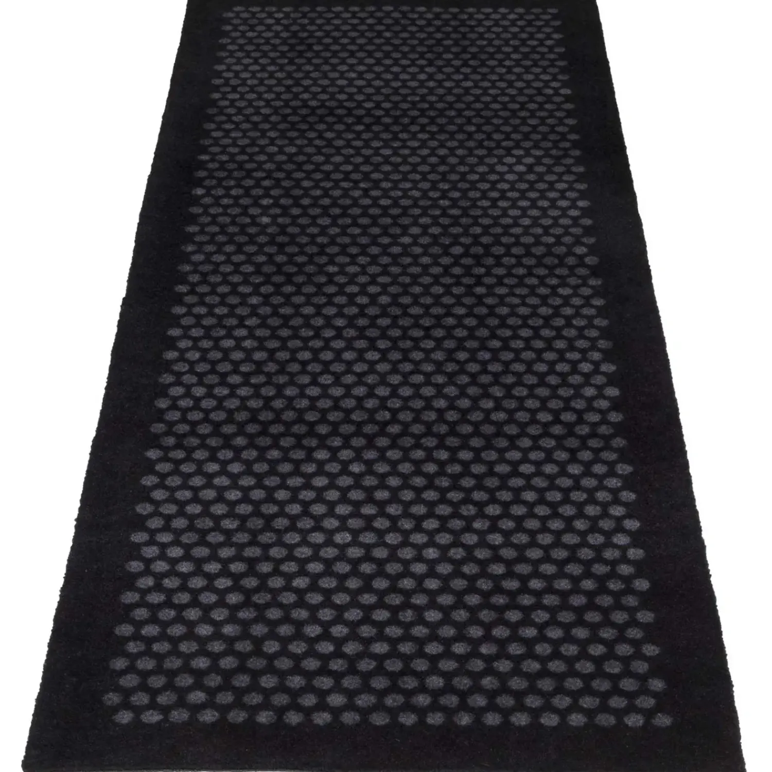 - Smudsmåtte - Dots - Sort/grå - 67x200 cm*Tica Copenhagen Clearance