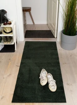 - Smudsmåtte - Ensfarvet - Mørkegrøn - 90x130 cm*Tica Copenhagen Sale