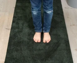 - Smudsmåtte - Ensfarvet - Mørkegrøn - 90x130 cm*Tica Copenhagen Sale