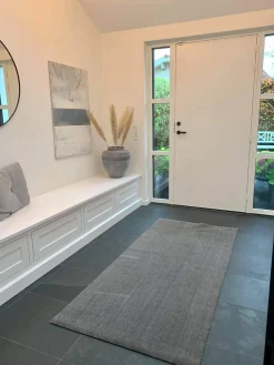 - Smudsmåtte / Løber / Dørmåtte - Grå - Steelgrey - 90x200 cm^Tica Copenhagen Sale