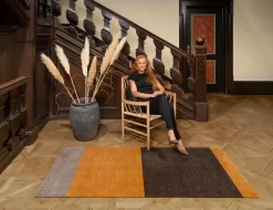 - Smudsmåtte - Stripes Horizon - Dijon/Brun/Sand - 60x90 cm^Tica Copenhagen Online