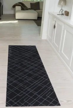 - Smudsmåtte - Lines - Sort/grå - 67x200 cm^Tica Copenhagen Outlet