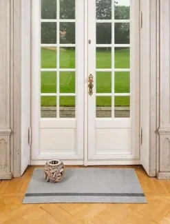 - Smudsmåtte - Stripes Vertical - Lysegrå/Steelgrey - 40x60 cm*Tica Copenhagen Outlet