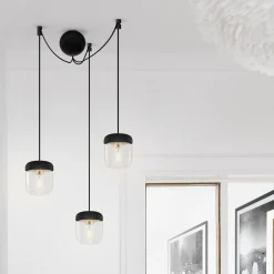- Baldakin til 3 pendellamper - Cannonball sort cluster 3*Umage Clearance