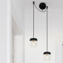 - Baldakin til 2 pendellamper - Cannonball black cluster 2*Umage