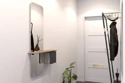 - Entrespejl - One More Look - Hvid med mørk Eg - Pearl white/dark oak^Umage New