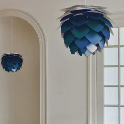 - Lampe - Aluvia Pendel - Petrol blue - Medium Ø59 cm^Umage