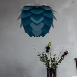 - Lampe - Aluvia Pendel - Petrol blue - Medium Ø59 cm^Umage