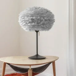 - Lampeskærm - Eos - Lys Grå fjer - Medium*Umage Discount