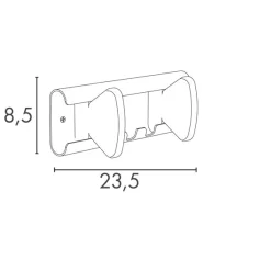 - Knagerække med 2 knager - AURORA - Hvid/Bøg^Unilux Outlet