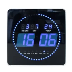 - LED Væg Ur - FLO - Sort*Unilux Online