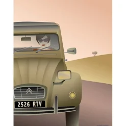 - 2CV Citroën plakat - 50x70 cm*VISSEVASSE New