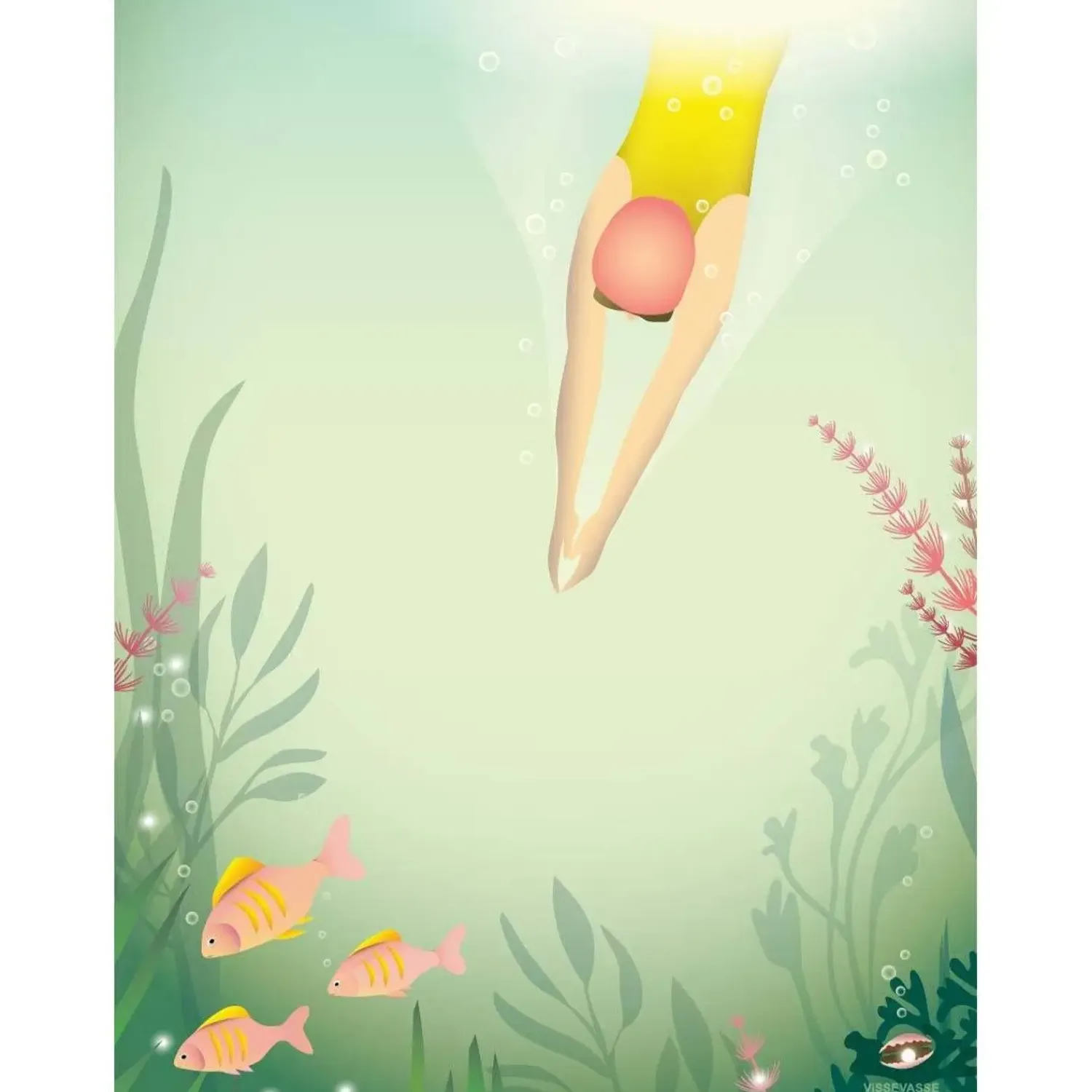 - Plakat - Swim Like A Fish - 30x40 cm*VISSEVASSE Online