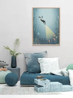 - Plakat - The Diver - 30x40 cm*VISSEVASSE Sale
