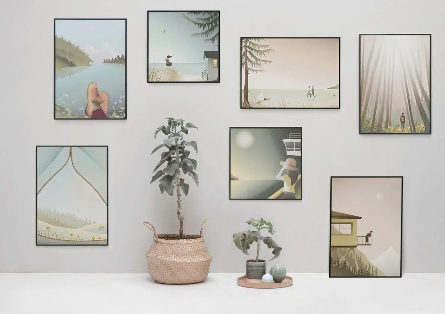 - Plakat "Moonlight Moment" - 40x40 cm^VISSEVASSE Hot