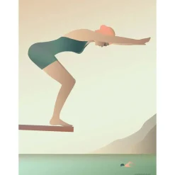 - Svømmeren plakat - 30x40 cm*VISSEVASSE