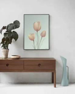 - Tulipaner plakat, mint - 30x40 cm^VISSEVASSE Best