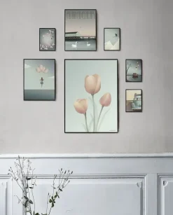 - Tulipaner plakat, mint - 30x40 cm^VISSEVASSE Best