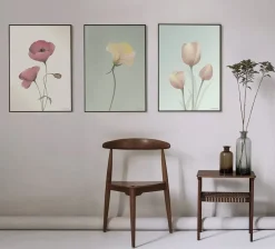 - Tulipaner plakat, mint - 30x40 cm^VISSEVASSE Best