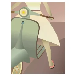 - Vespa-pigen plakat - 30x40 cm^VISSEVASSE Clearance