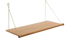 - Hylde - Loop Shelf - eg og messing*We Do Wood Outlet