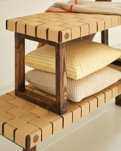 - Bænk - Lille - Valnød*Wecycle Furniture Clearance