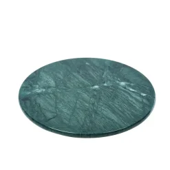 - Rund bakke i marmor - Grøn - Ø24 cm*WELLmark Discount